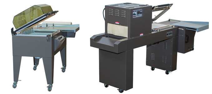 Intermediate shrink wrap machine